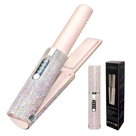Wireless straightener with shiny stones