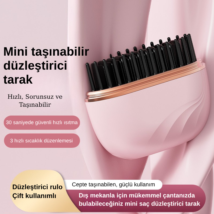 Kablosuz Taşınabilir Mini Saç Düzleştirici Tarak