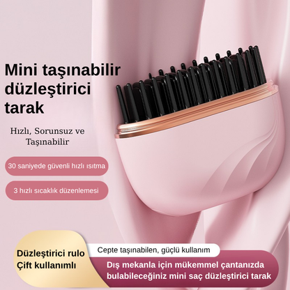 Kablosuz Taşınabilir Mini Saç Düzleştirici Tarak