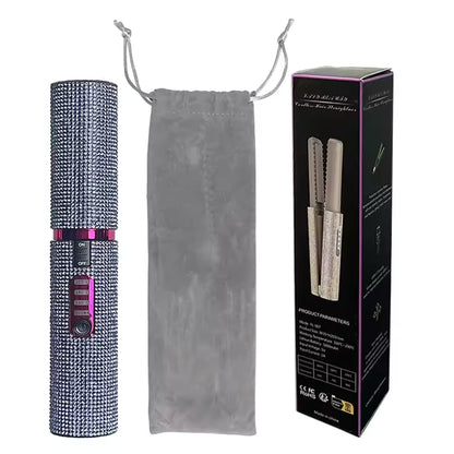 Wireless straightener with shiny stones