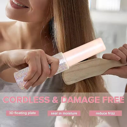 Wireless straightener with shiny stones